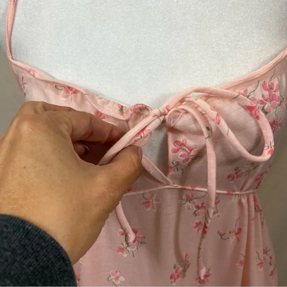 Vintage‎ J. Berkleigh Vintage Pink Floral Long Nightgown Size Small